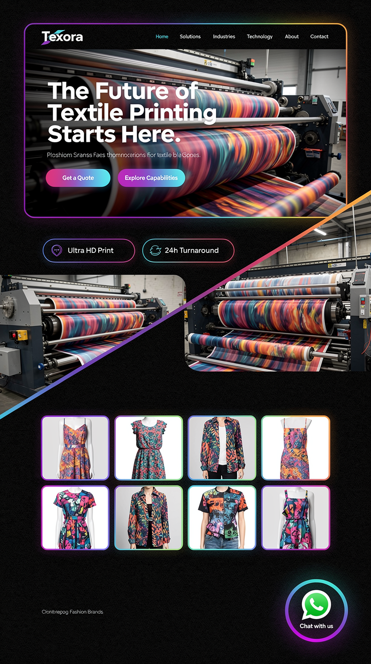 Texora Futuristic Textile Printing Homepage