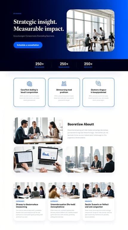 Corporate Consulting Homepage Mockup