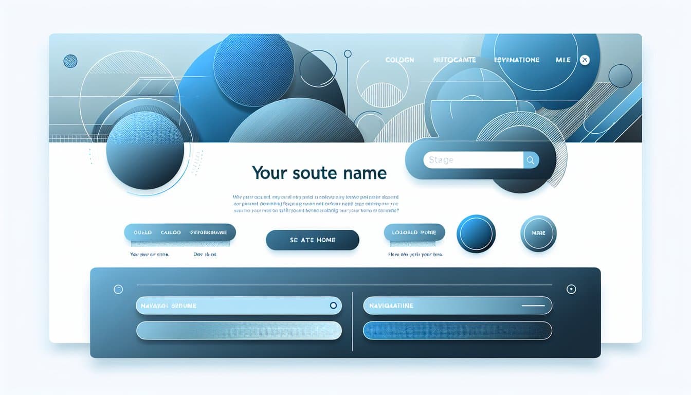 professional website header with a