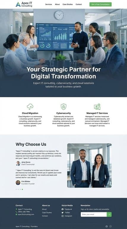 i want a website for my it consulting business