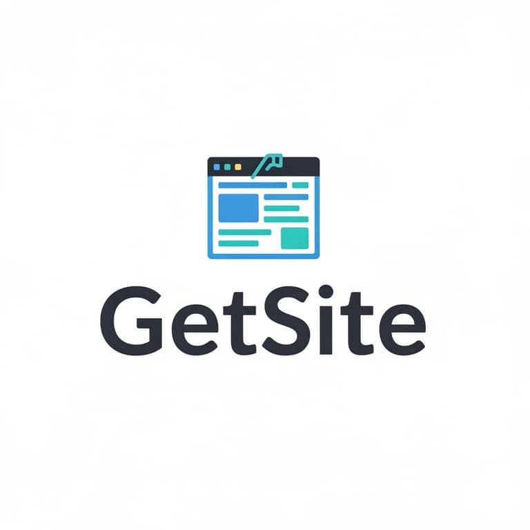 A logo for my SaaS application that builds websites with AI. It's called GetSite. 