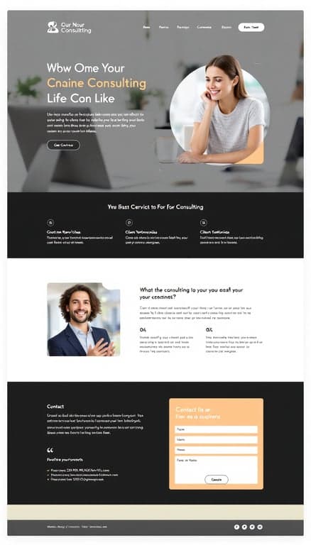 Consulting Services One-Page Website Design