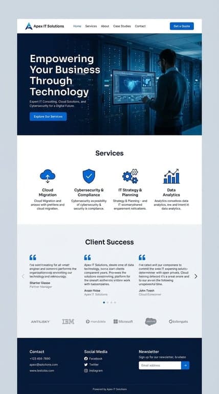 i want a website for my it consulting business
