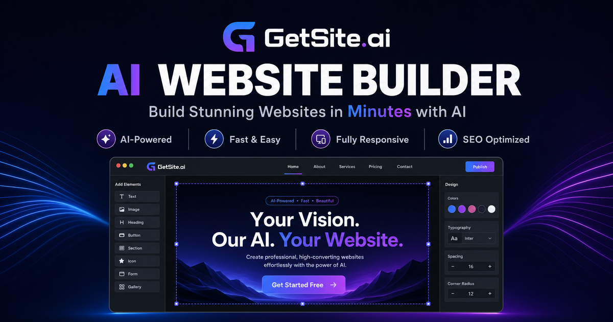 GetSite.ai is an AI website builder. 