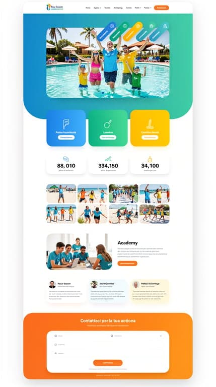 Four Season Animazione — Vibrant Holiday Agency Website Mockup
