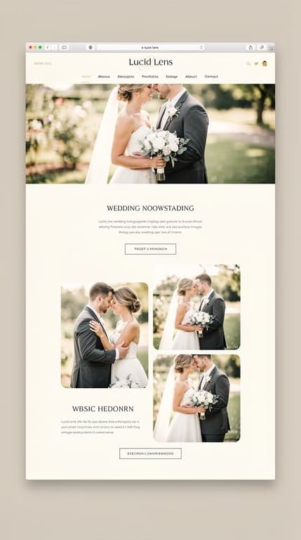 Lucid Lens — Minimal Editorial Wedding Portfolio