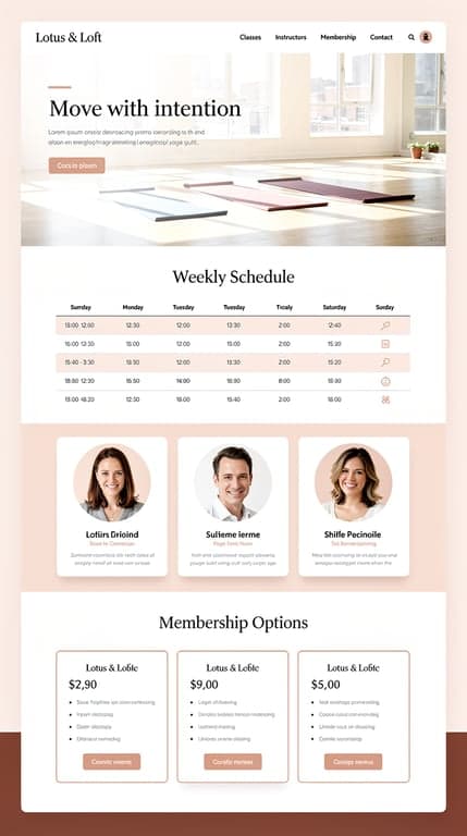 Lotus & Loft Airy Yoga Studio Mockup