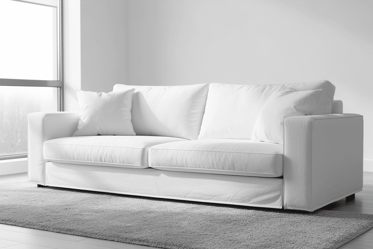 Clean White Sofa