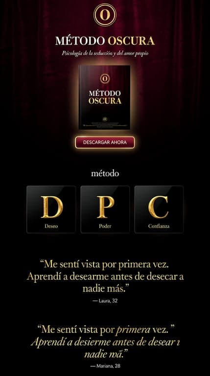 MÉTODO OSCURA — Dark Luxe Landing Page
