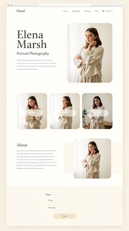 Elena Marsh — Minimalist Portrait Portfolio