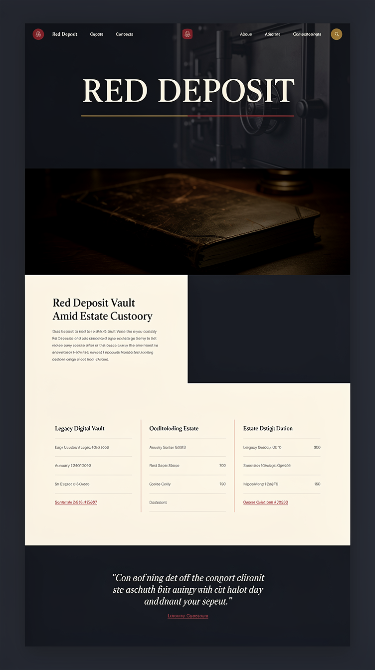 Red Deposit — Quiet-Luxury Vault Homepage