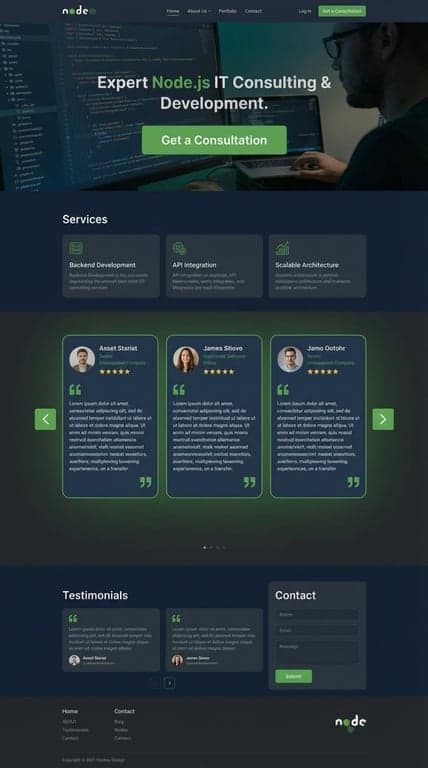 there are two testimonials sections
