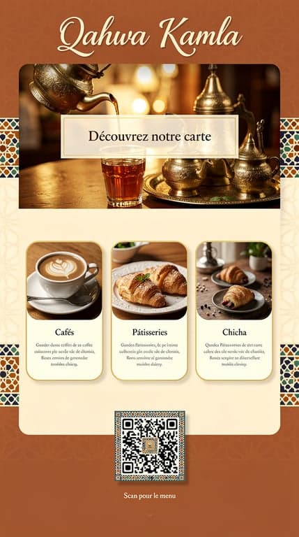 Qahwa Kamla — Warm Moroccan Café Website