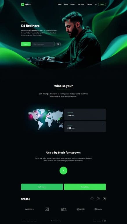 DJ Brainzzz Dark Theme Design