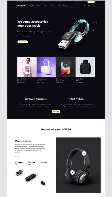 Sleek Design for NovaFinds Dropshipping Store