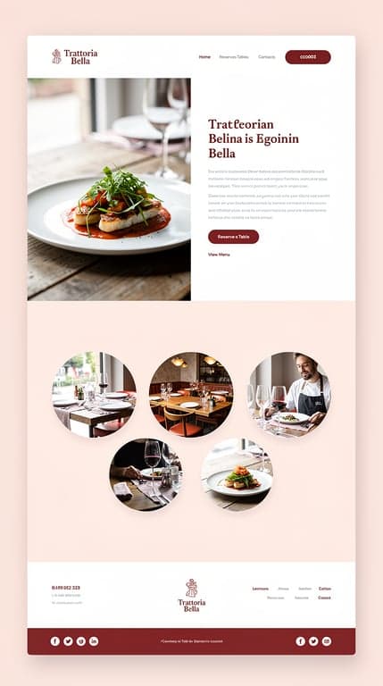 Trattoria Bella — Blush Split-Screen Italian Homepage