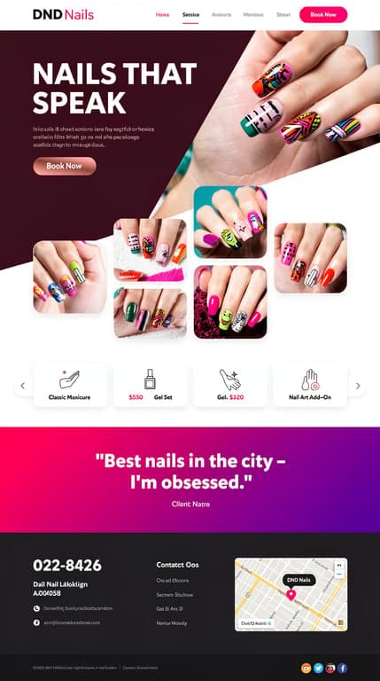 DND Nails — Bold Vibrant Nail Studio Homepage