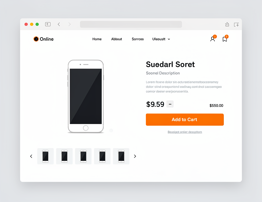 E-commerce Product Detail Page Mockup