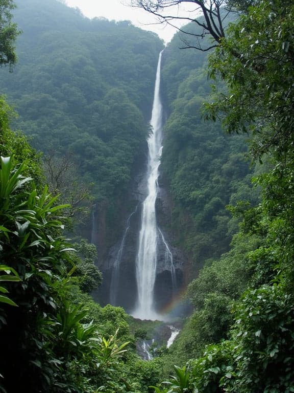 Mount Meru waterfalls