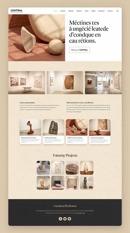 CENTRAL Tunis — Warm Editorial Homepage