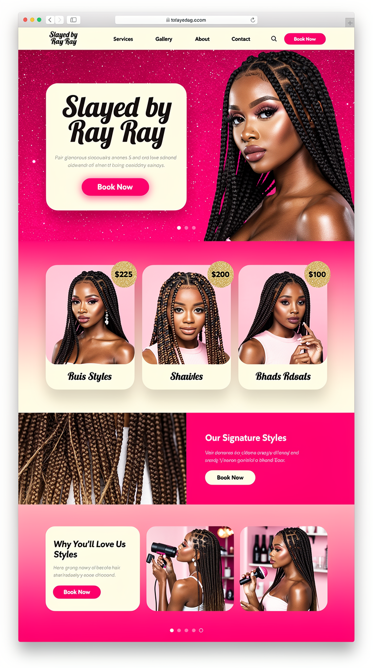 Slayed by Ray Ray — Pink Glam Braiding Salon Homepage