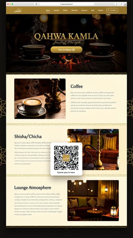 Qahwa Kamla Amber Lounge Homepage