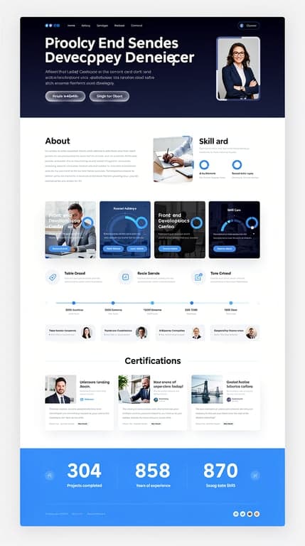 Elegant Corporate Front-End Developer Portfolio