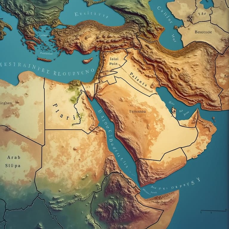 Map of the Arab world