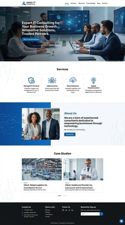 generate a site for my it consulting business