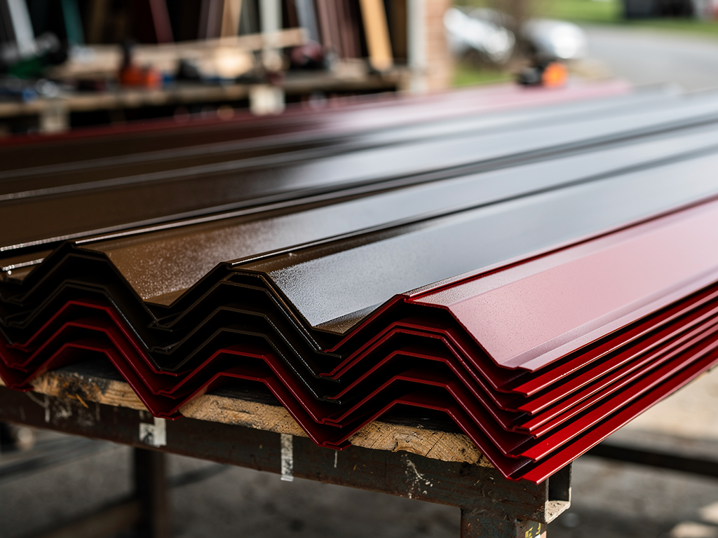 Close-up of Pre-Painted L and Z Roofing Flashing