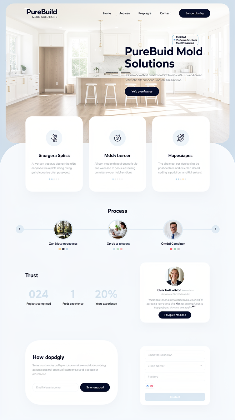 PureBuild Mold Solutions — Calm Minimalist Homepage