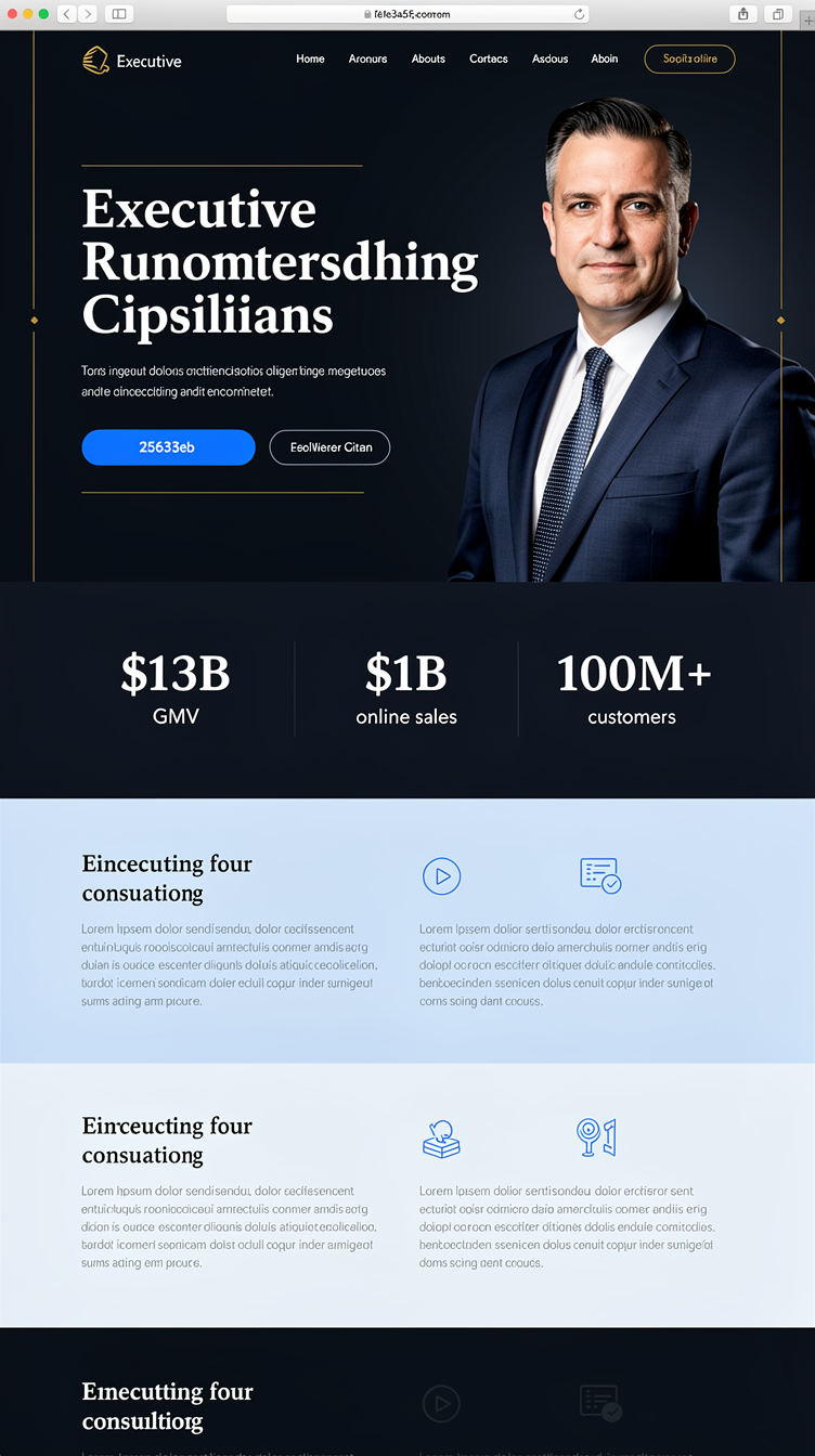 Executive Authority Consulting Landing Page