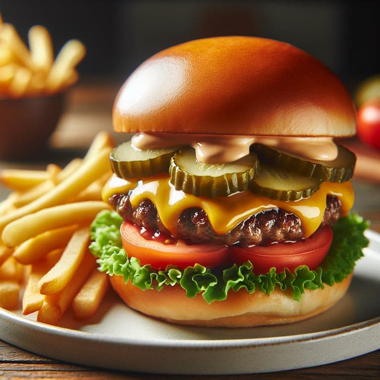 a gourmet burger on a