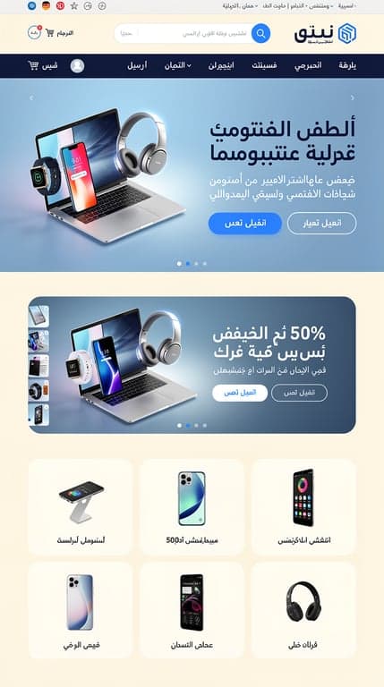 الصفحة الرئيسية لتك ستور