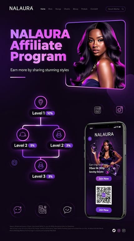 NALAURA Dark-Mode Affiliate Program Hero
