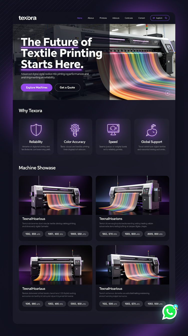 Texora Futuristic B2B Homepage