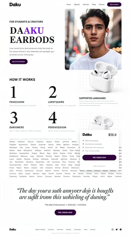 Daaku Live-Translation Earbuds Editorial Homepage