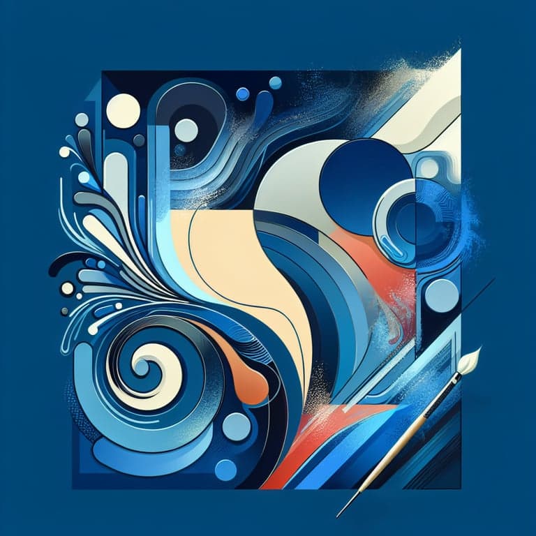 abstract art using shades of