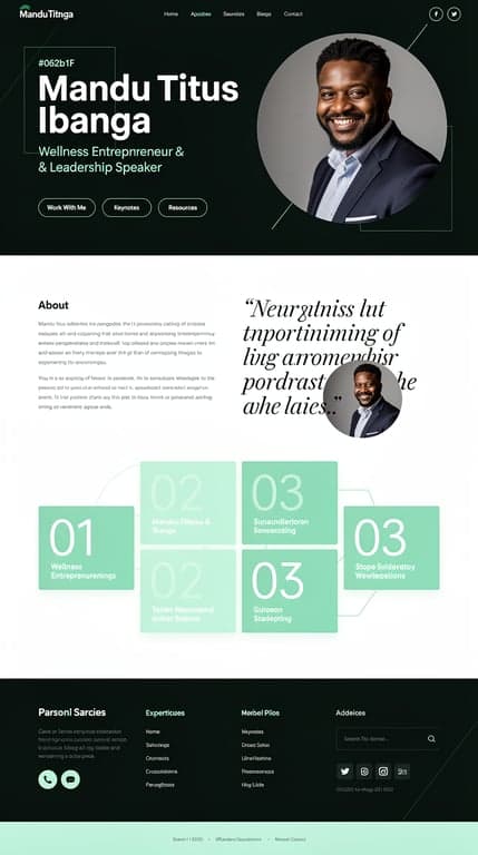 Mandu Titus Ibanga — Bold Editorial Portfolio Mockup