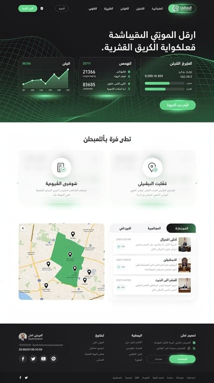 Arabic MP E-Portal — Modern Emerald Dashboard (RTL)