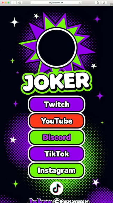 Joker Streams Pop-Art Link Page