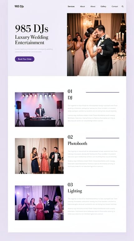 Lavender Editorial Luxury Wedding Entertainment Mockup