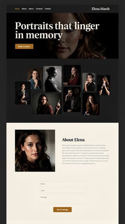 Elena Marsh — Moody Editorial Portrait Portfolio