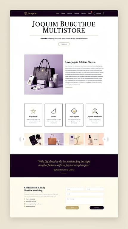 Joquim Multestore — Luxury Minimalist Homepage
