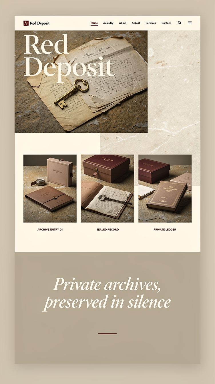 Red Deposit Quiet-Luxury Digital Vault