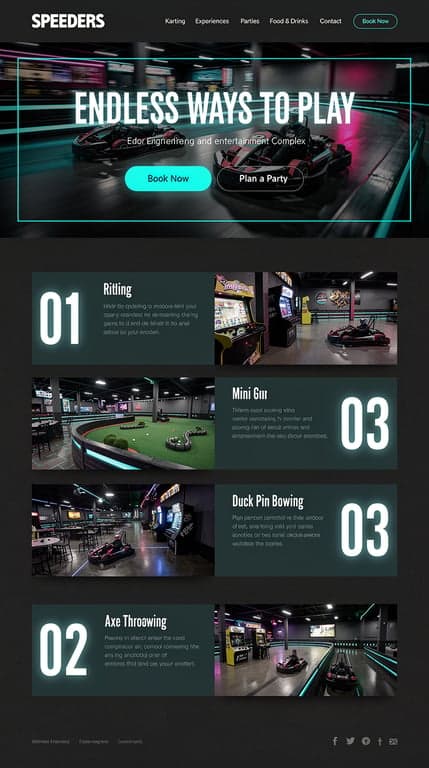 Speeders Dark Neon Indoor Karting Mockup