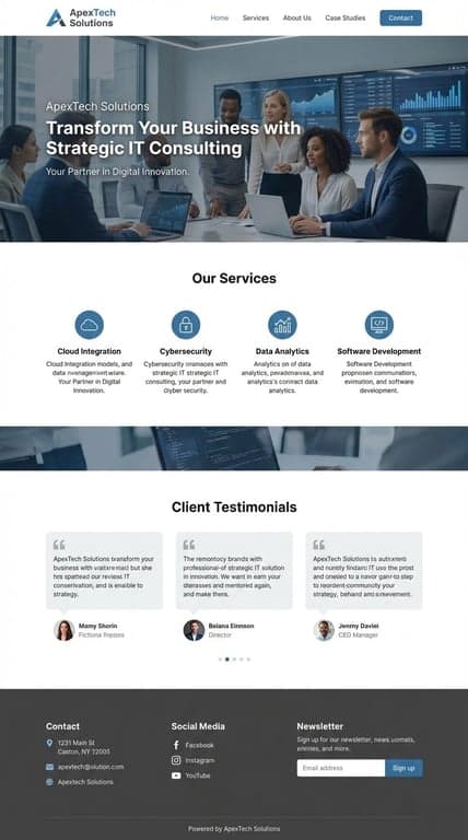 i want a website for my it consulting business