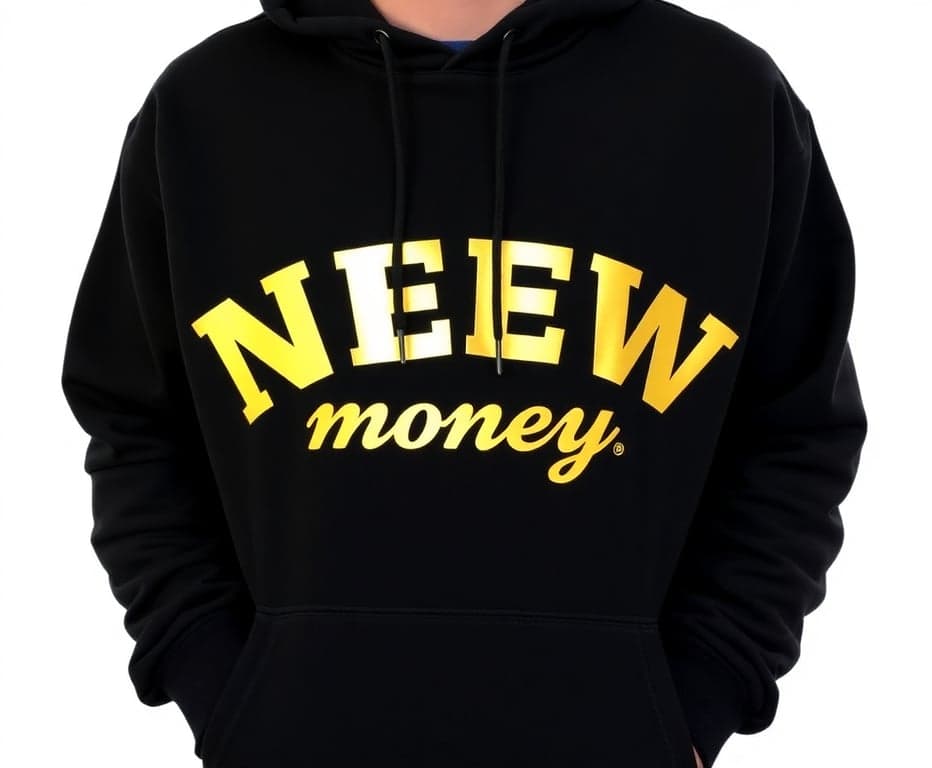 Gold Lettering Black Hoodie