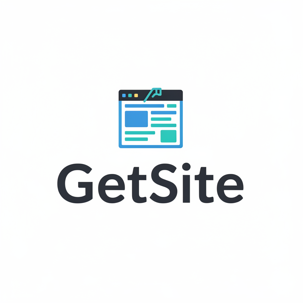 A logo for my SaaS application that builds websites with AI. It's called GetSite.