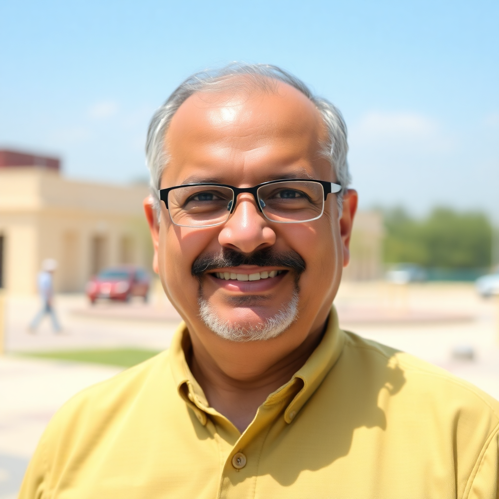 portrait of sir mahesh, an experienced educator at samp academy